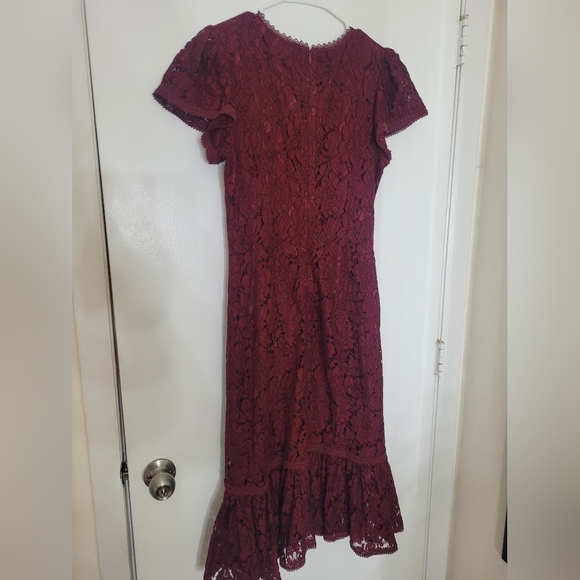 Rachel Parcell burgundy lace dress - Picture 4 of 5